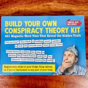 Build Your Own Conspiracy Theory Kit: Refrigerator Word Magnets (451 Tiles) New